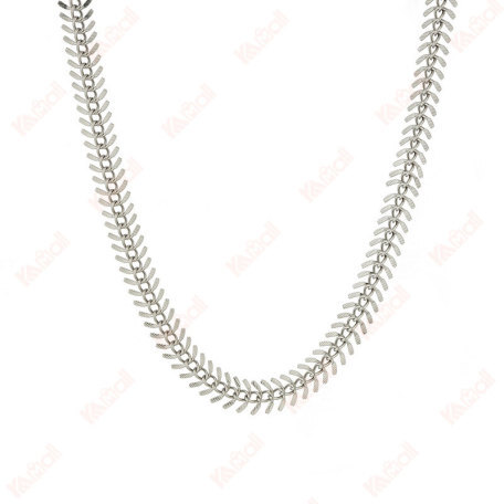 twist silver necklace fishbone chain